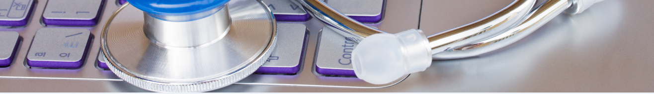Stethoscope on keyboard