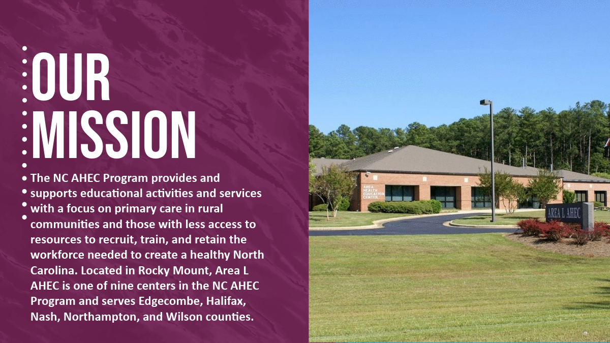 Area L AHEC's Mission Statement
